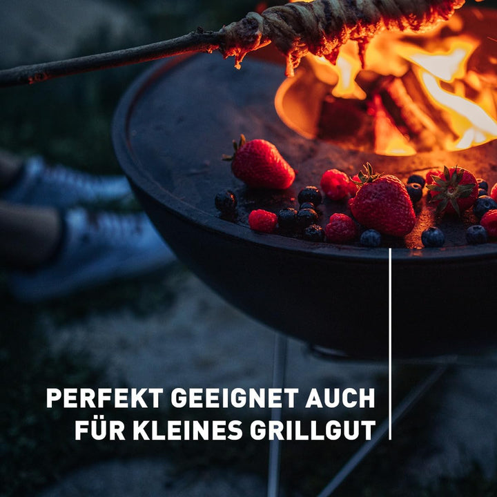 höfats - Bowl 57 Plancha Set tief - raucharme Verbrennung - Feuerstelle und Plancha Grill - kippbare