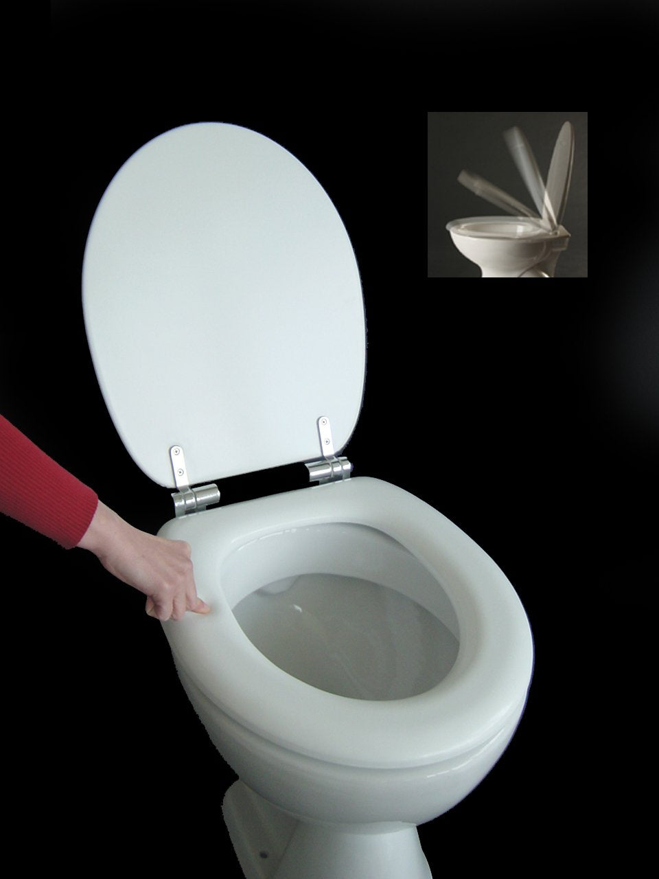 Polsi Soft WC Sitz gepolstert Farbe weiss mit Absenkautomatik