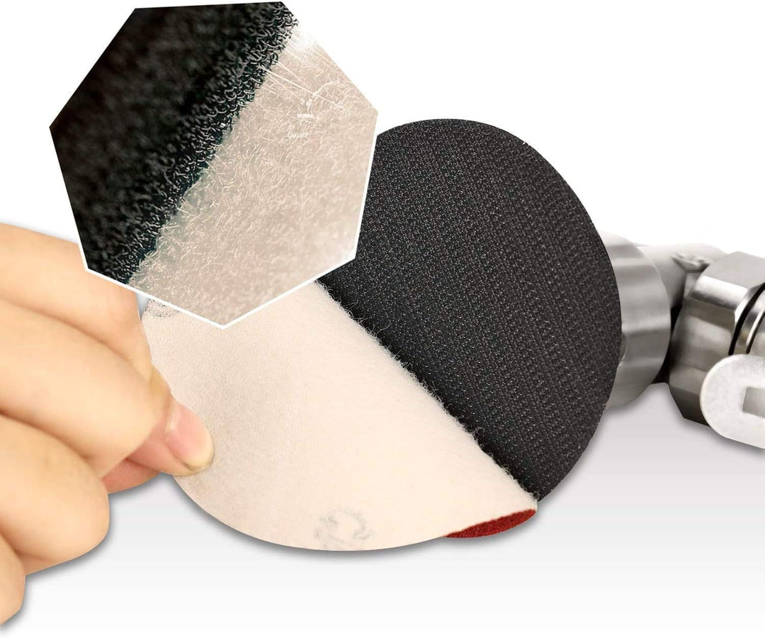 SPTA 80mm Winkelschleifer Mini Druckluft Exzenterschleifer Klett-Schleifteller im Lieferumfang Mit 1