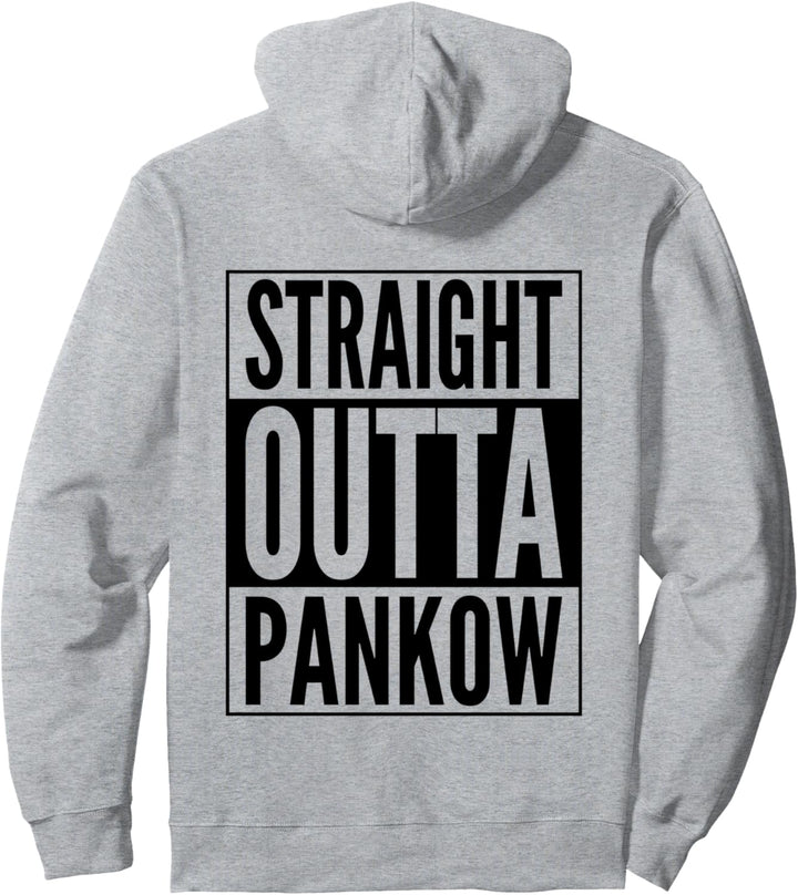 Straight Outta Pankow Stadtteil in Berlin Schwarzes Design Pullover Hoodie