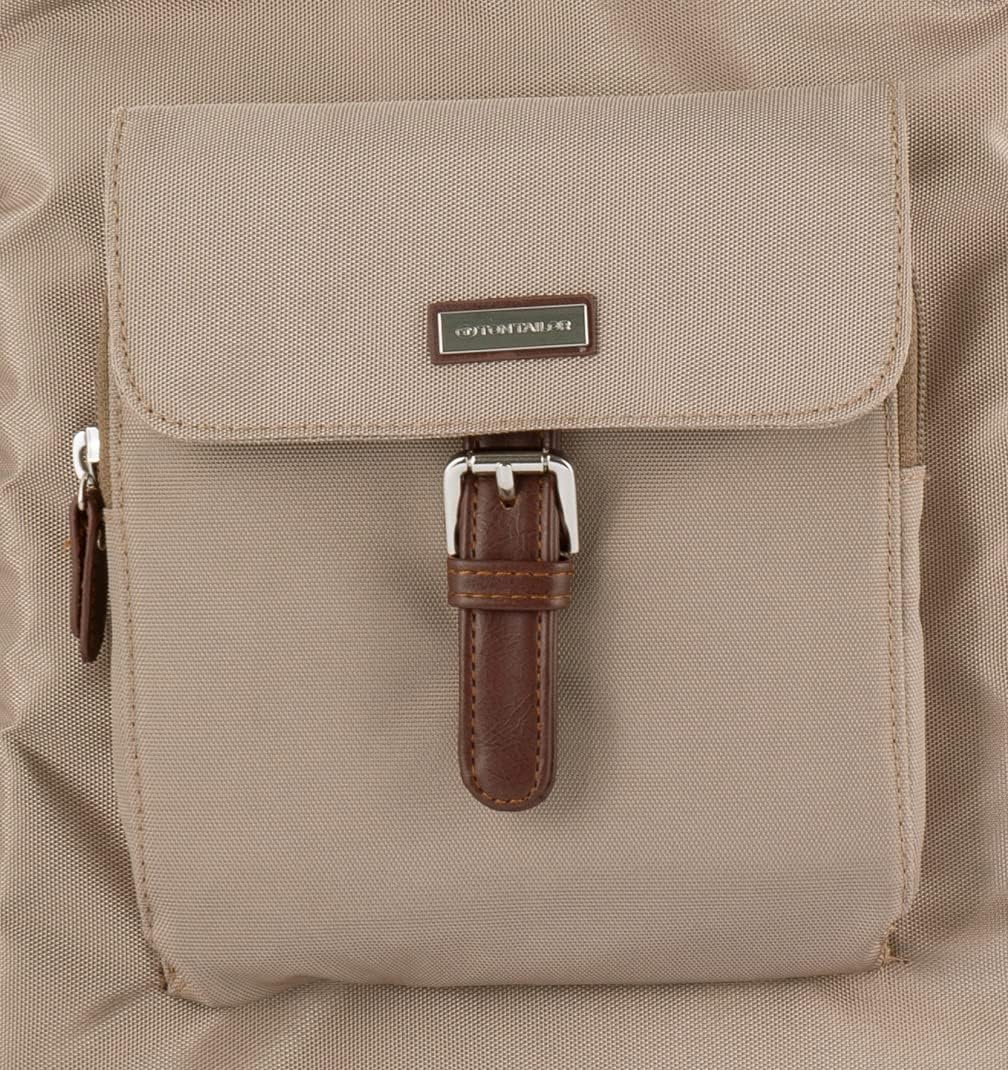 TOM TAILOR bags Rina Damen Hobo Bag Schultertasche 25 x 7 x 27,5 Taupe, 25 x 7 x 27,5 Taupe
