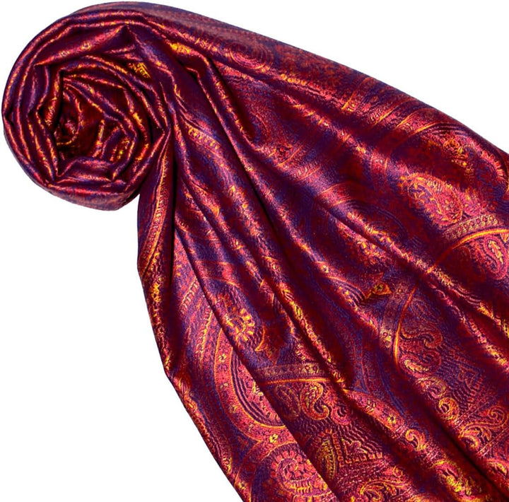 Lorenzo Cana Pashmina Damenschal Schaltuch jacquardgewebt 100% Seide Paisleymuster Seidenschal Seide