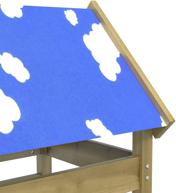 Spielturm Braun 52.5 x 85 x 239 cm Massives imprägniertes Holz für Garten, Kinder, Outdoor, Klettert