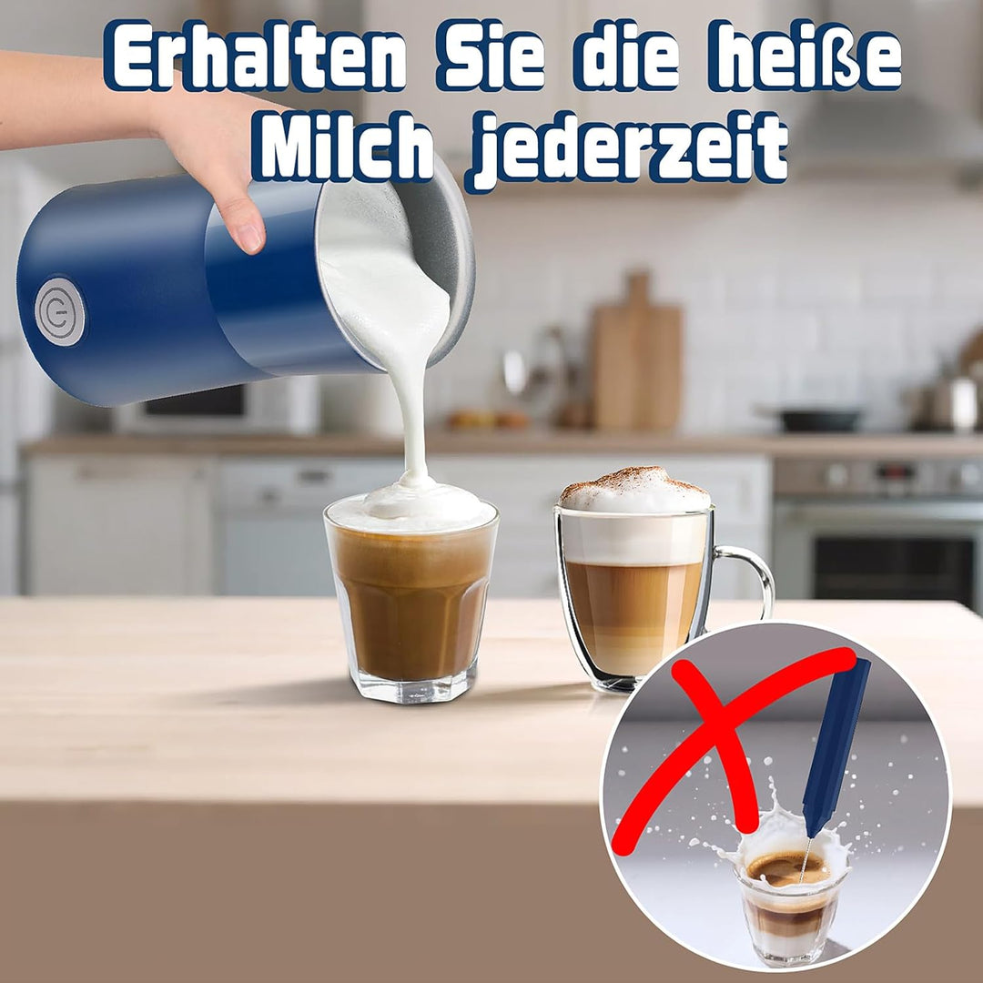 Huogary Milchaufschäumer Einfacher Milchaufschäumer und Dampfer 2-in-1 Milchdampfer mit heissem Milc