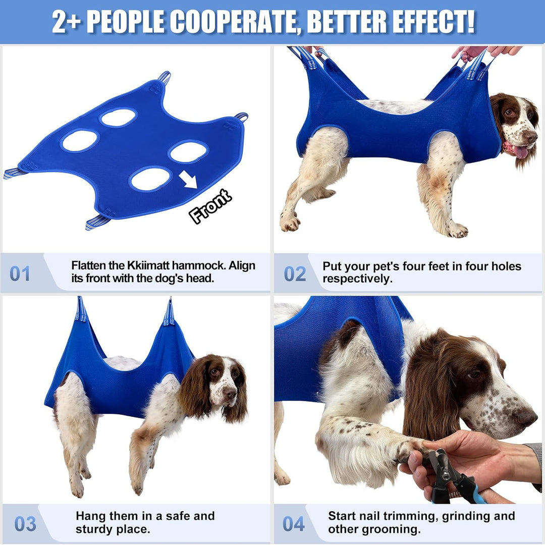Kkiimatt 5-in-1 Haustierpflege-Hängematte, atmungsaktiv, für kleine und mittelgrosse Haustiere, Hund