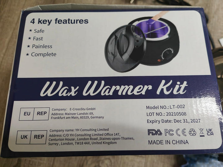 Wachswärmer Waxing Set Wachs Haarentfernung zuhause: Professionell Wax Maschine 4 Packungen wachsper
