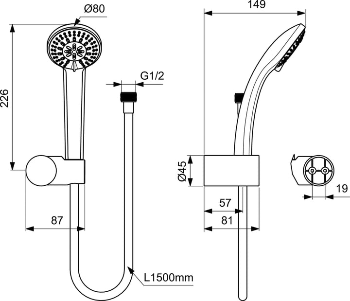 Ideal Standard B9507AA Idealrain Handbrause-Set
