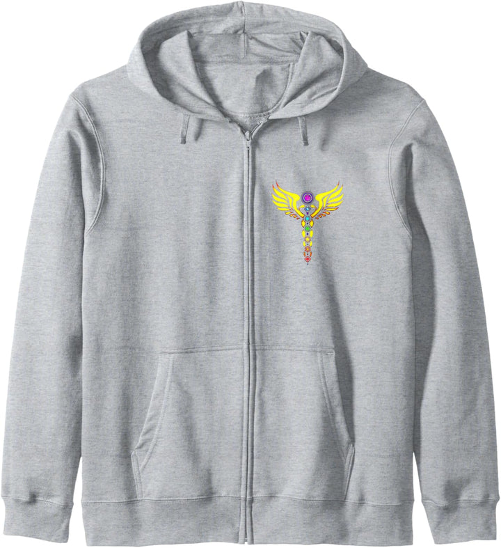 Chakra, Caduceus, Hermes Stab, Schlange, Yoga, Spiritualität Kapuzenjacke