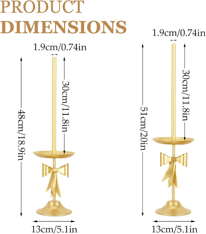 AIM & GGKK Donut Ständer Set 2-teilig Gold - Donut Stand Halter mit Schleifen Design, Metall Donut D