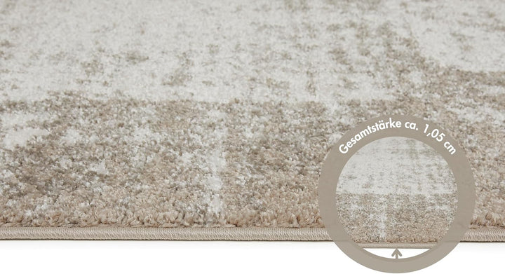 andiamo Webteppich moderner stilvoller Kurzflor Teppich robust und pflegeleicht aus 100% Polypropyle