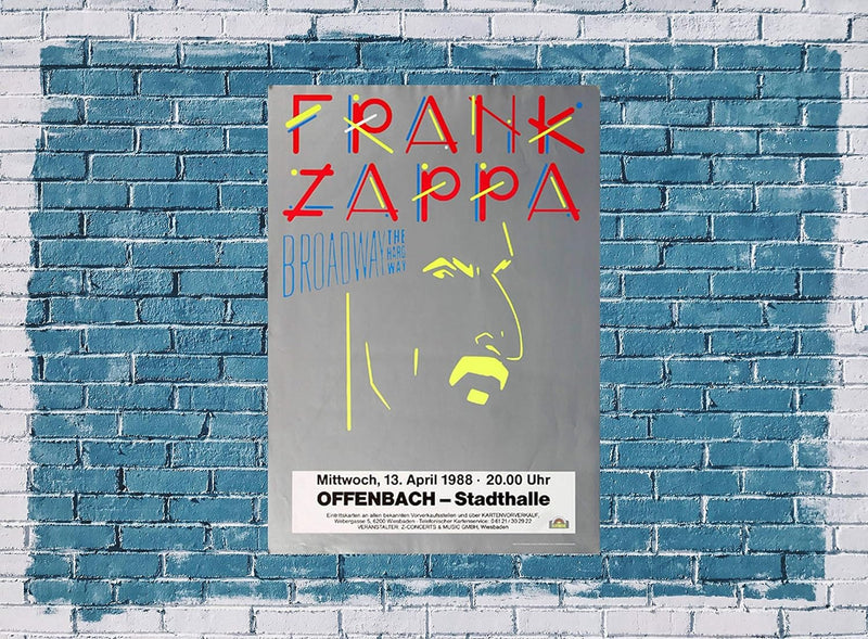 Frank Zappa - Broadway Hard Way, Frankfurt 1988 » Konzertplakat/Premium Poster | Live Konzert Verans