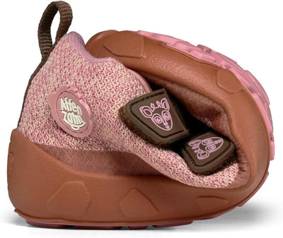 Affenzahn Barfussschuh Leder Buddy mit Klettverschluss Weich rutschfest Flexibel Reflektierend für J