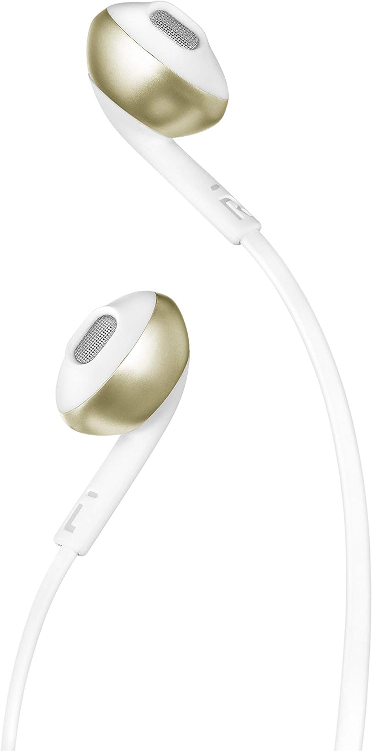 JBL Tune205BT Bluetooth Kopfhörer in Champagner Gold – Wireless Headphones mit 3-Tasten-Fernbedienun