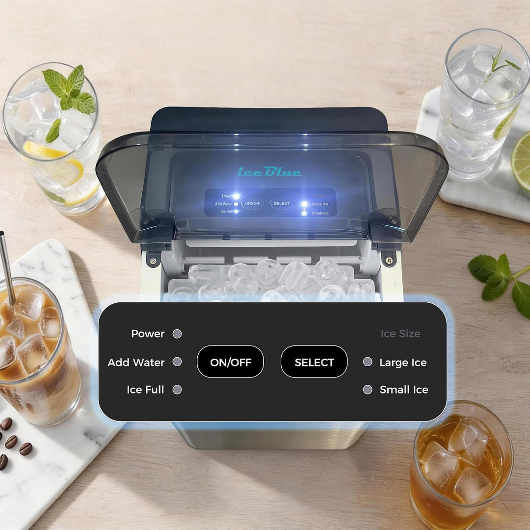 Eismaschine, 2 Grössen an Kugeleis aus Edelstahl Tisch-Eismaschine - Silber | Eismaschine mit täglic