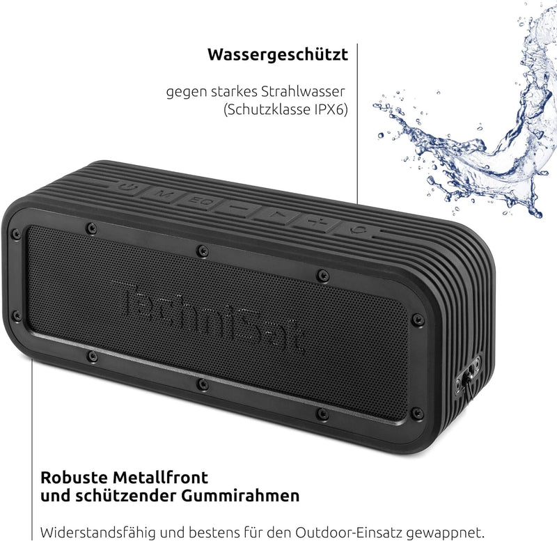 TechniSat BLUSPEAKER OD TWS - Outdoor Bluetooth-Lautsprecher (Stereo, 30 Watt, Freisprecheinrichtung