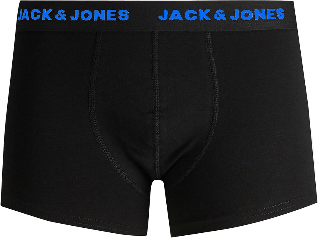 JACK & JONES JACHUEY Trunks 7 Pack NOOS XL 7x Schwarz (Logoprint: 3x Weiss, 2x Pink, 2x Blau), XL 7x