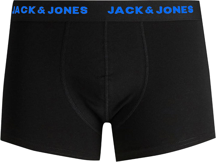 JACK &amp; JONES JACHUEY Trunks 7 Pack NOOS XS 7x Schwarz (Logoprint: 3x Weiss, 2x Pink, 2x Blau), XS 7x