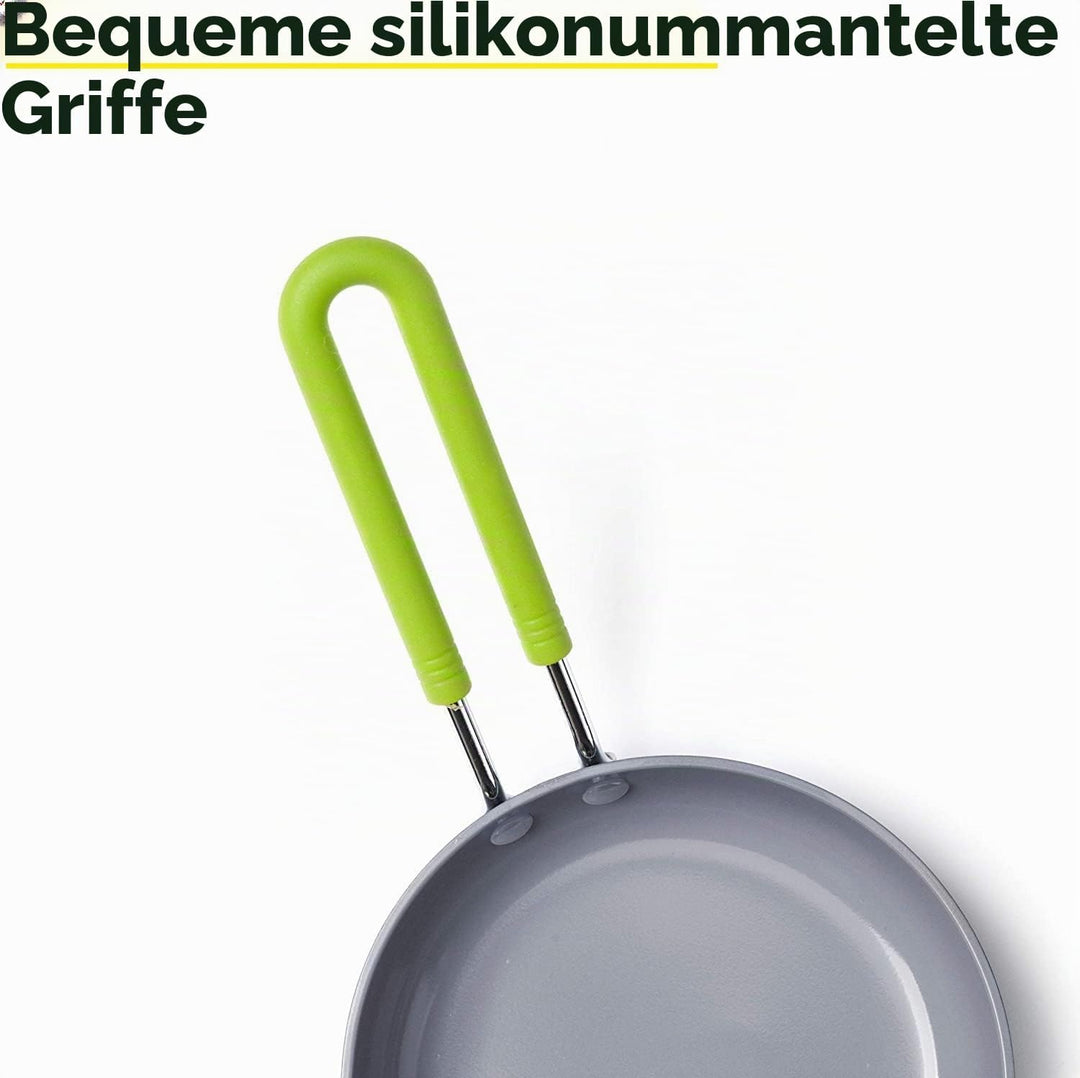 GreenPan Mini Hart eloxierte, Gesundheitsfördernde Keramische Antihaft-Edelstahlpfanne 14 cm rund, P