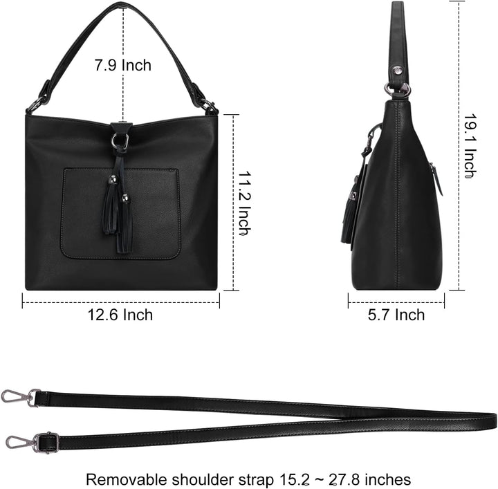 HAWEE Damen Handtasche Kunstleder Grosse Schultertasche Shopper Umhängetasche Frauen Elegante Henkel