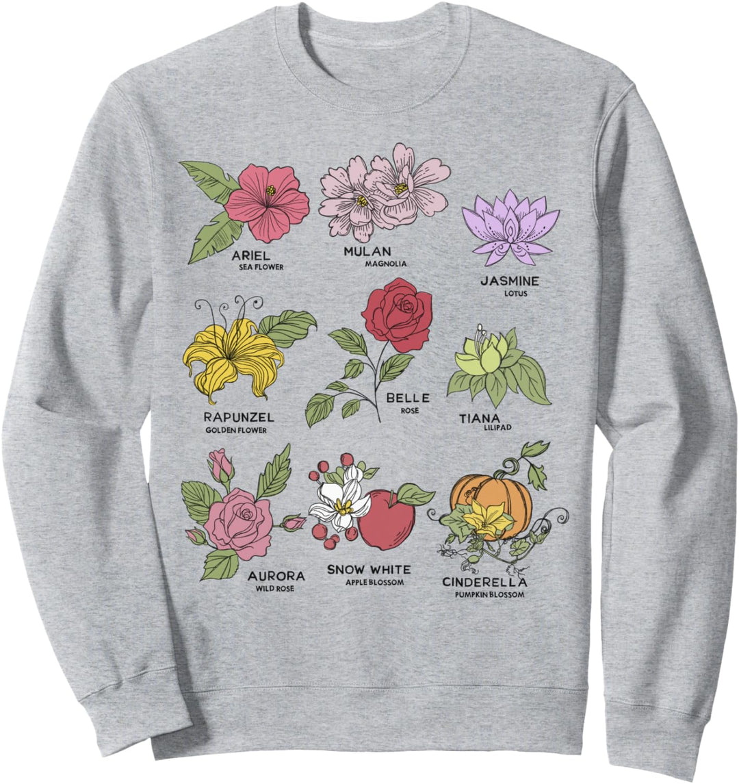 Disney Princesses Types Of Flowers C1 Sweatshirt