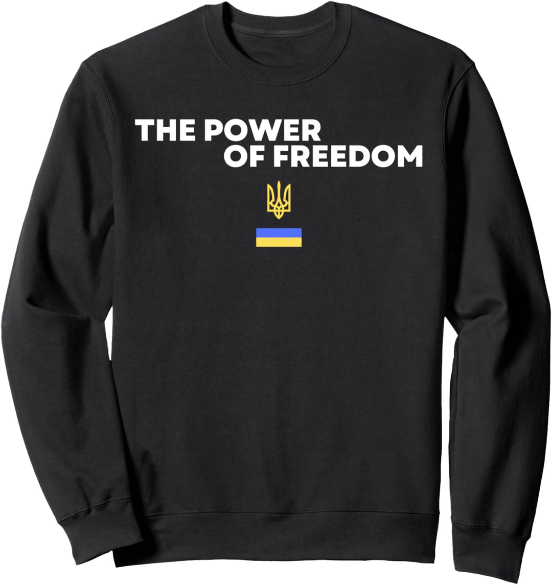 Die Macht der Freiheit Dreizack Ukrainische Flagge Symbol Sweatshirt