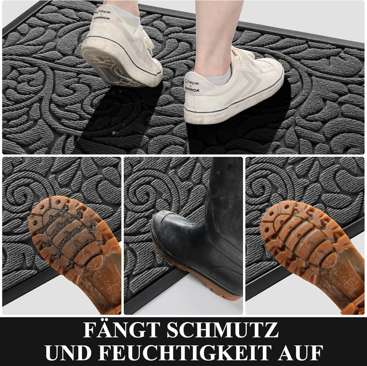 Yimobra Fussmatten - Innen und Aussen, Waschbar Fussmatte, Rutschfester Schmutzfänger Teppich für Ei