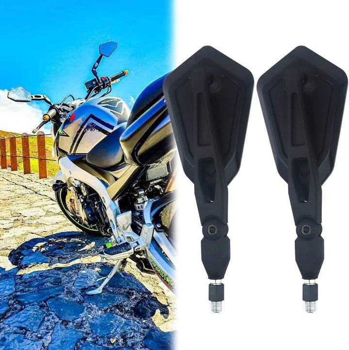 BREDUXSER Universal Motorrad Rückspiegel Spiegel 8 mm 10 mm E-geprüft Rückseitenspiegel Seitenspiege