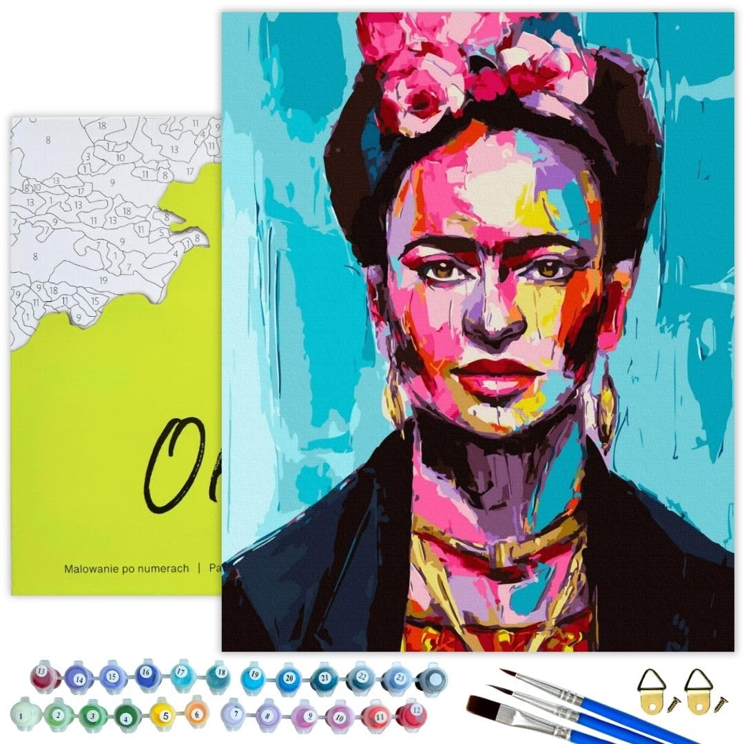 Oh Art! Malen Nach Zahlen Erwachsene Set Mit 3 Pinseln Und Acrylfarben Gemälde Acrylic Malerei DIY L