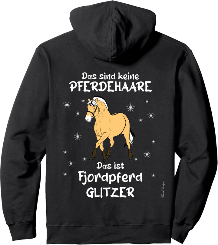 Norwegisches Fjordpferd Glitzer, keine Haare, Pferde Spruch Pullover Hoodie