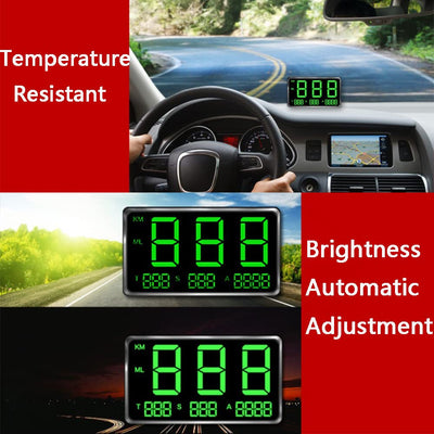 TOTMOX Universal GPS HUD Tachometer C80 Digitalanzeige GPS Head Up Display Tachometer Auto LKW Kilom