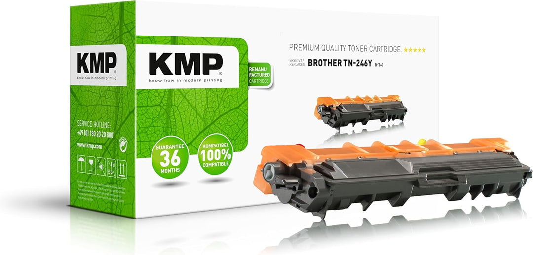 KMP Toner passend für Brother TN246Y - Kompatibel für Brother DCP 9022 CDW, HL 3142 CW, MFC 9142 CDN