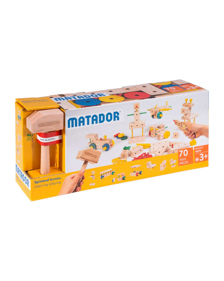 Matador 21070 M070 Baukasten, ab 3 Jahren, holzfarben, bunt