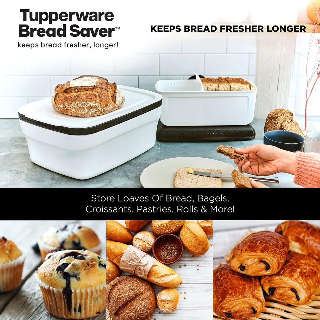 TUPPERWARE BrotMax 2 weiss schwarz Brotkasten Brotwächter Brot Max Kasten Brot&Co