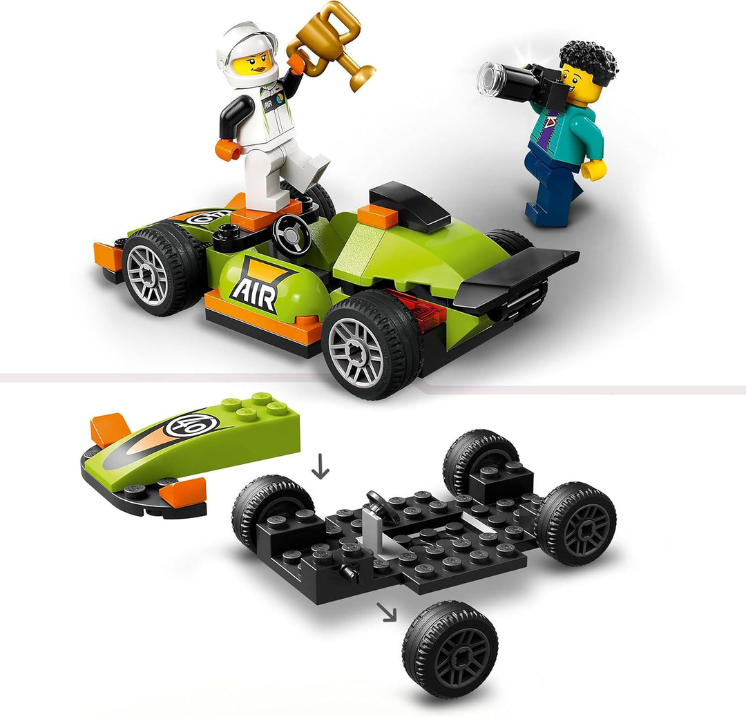 LEGO City Rennwagen, Spielzeug-Rennauto, klassischer Sportwagen, Geschenk für Kinder, Auto-Bauset fü
