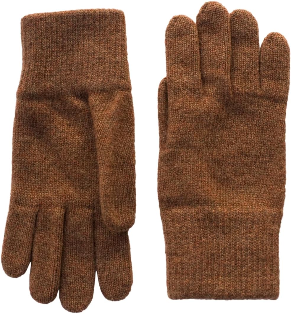 FosterNatur, Merino Damen Wollhandschuhe/Fingerhandschuhe, 100% Wolle Merino extrafein 6,5 Hazelnut,