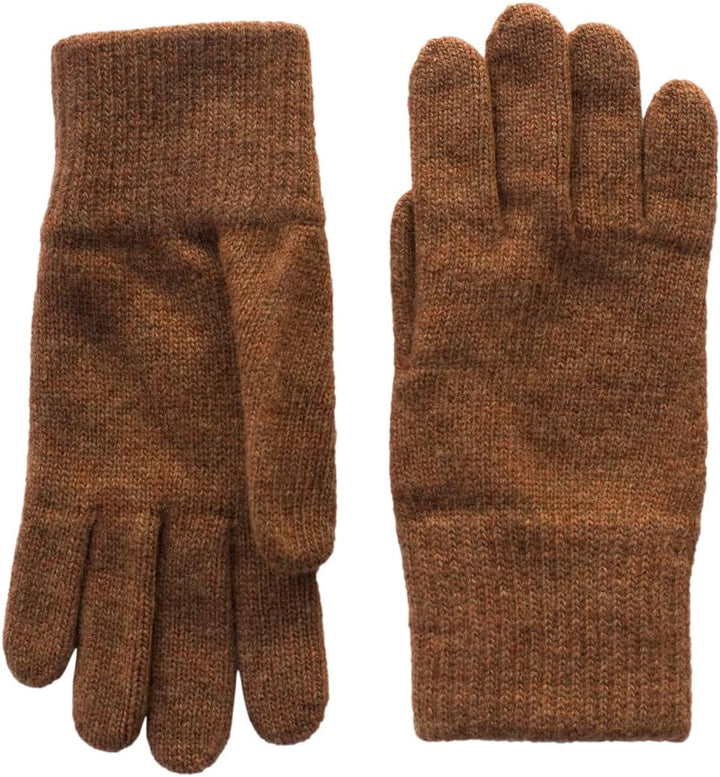 FosterNatur, Merino Damen Wollhandschuhe/Fingerhandschuhe, 100% Wolle Merino extrafein 6,5 Hazelnut,