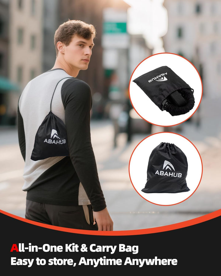 Abahub Trizeps Band Set mit Türanker Verstellbar Tricep Pull Down Fitnessband für Zuhause, Armtraini