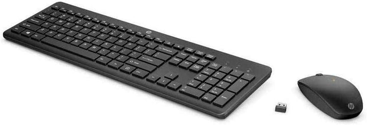 HP 230 Wireless Tastatur &amp; Maus Set, Full-Size QWERTY Englisches Layout, Kabellos 2,4 GHz, Leise Chi