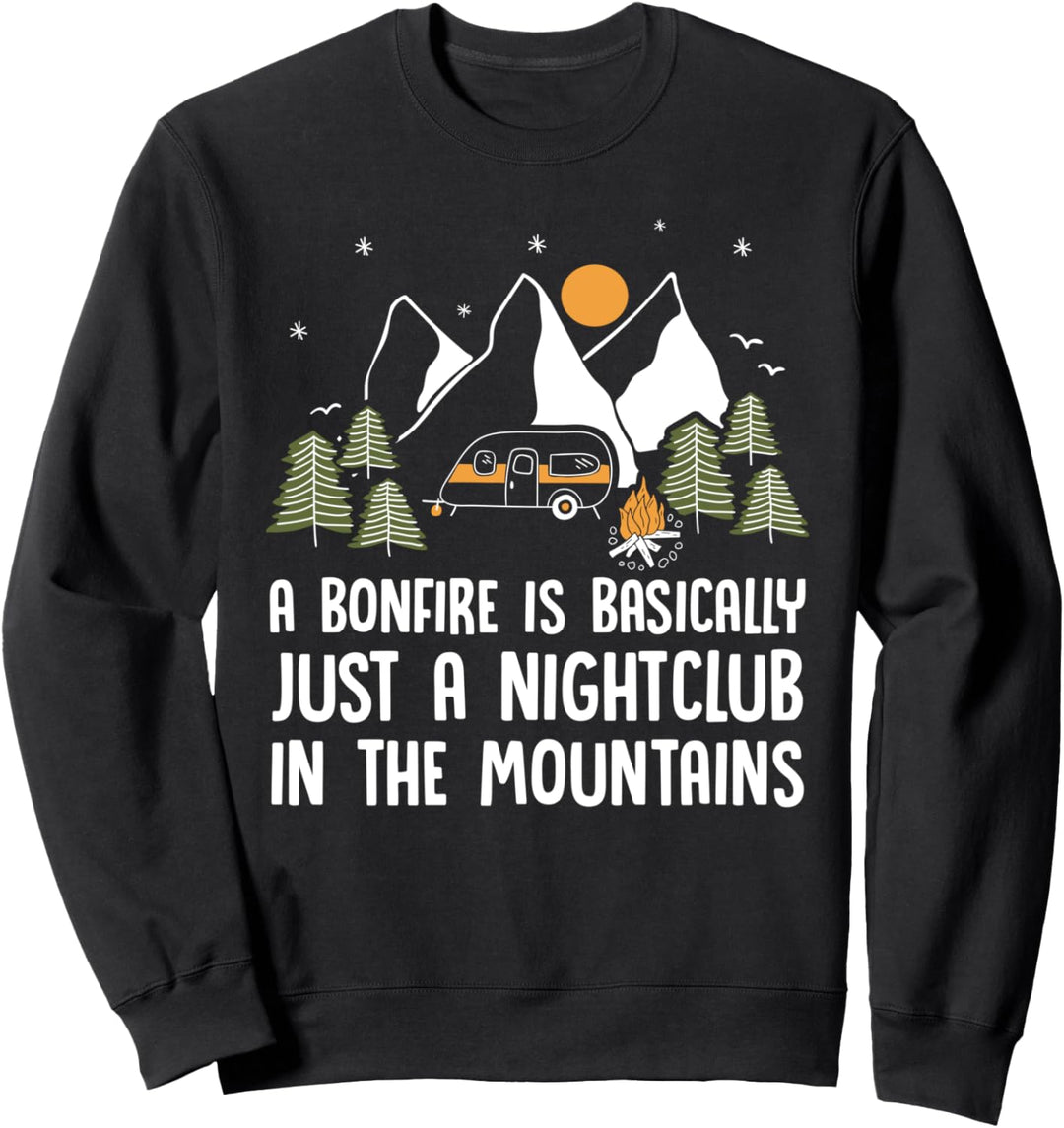 Wohnwagen Lagerfeuer Outdoor - Caravan Camper Wohnmobil Sweatshirt