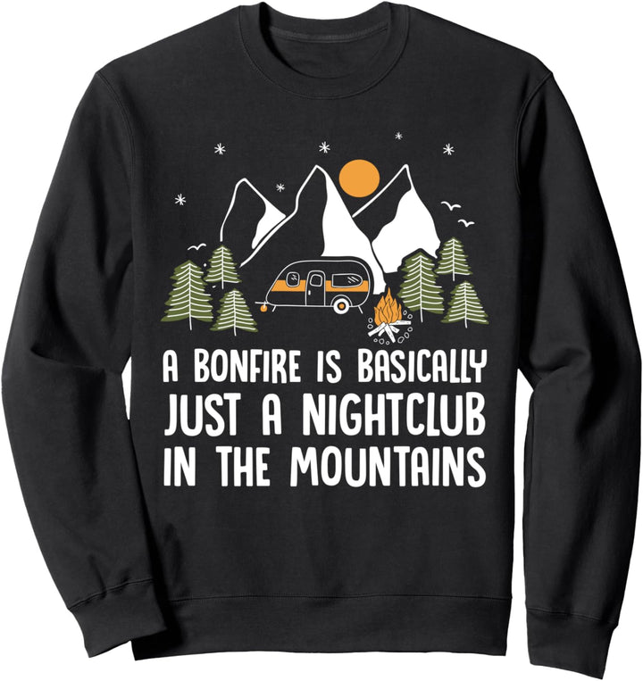 Wohnwagen Lagerfeuer Outdoor - Caravan Camper Wohnmobil Sweatshirt