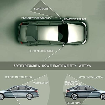 2X Auto-Seiten-Toter-Winkel-Spiegel, Baceyong Weitwinkel-Rückansicht-Auto-Toter-Winkel-Spiegel Fahre