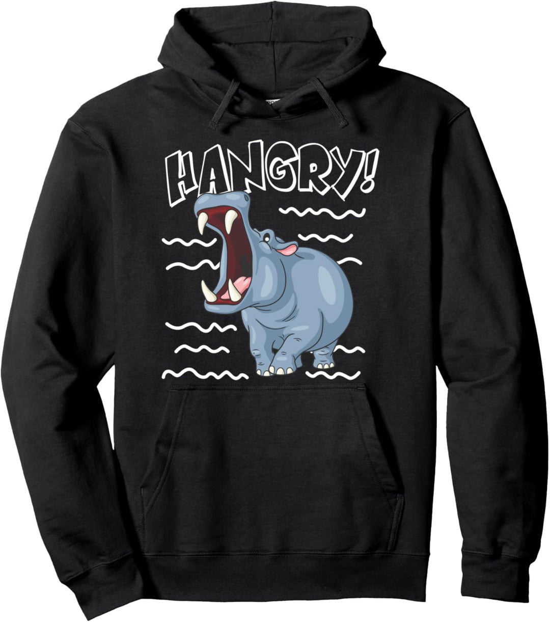 Lustiges Nilpferd Hangry Süsses Nilpferdgeschenk Pullover Hoodie