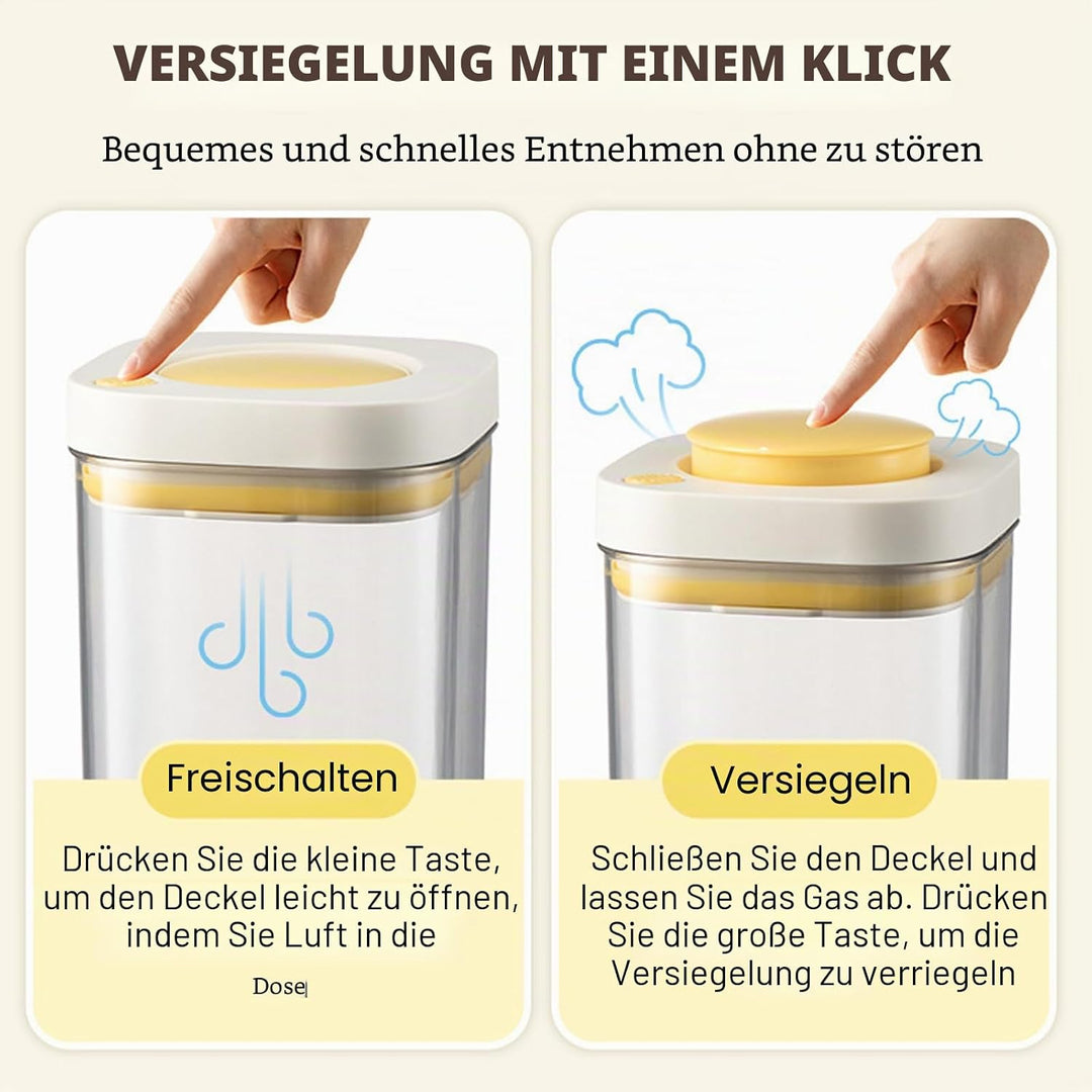 2er Set Kaffeedose Luftdicht, Vorratsdosen 1800 ml, Kaffeebohnen Behälter, Kaffeebehälter Luftdicht,