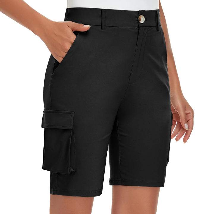 Soneven Wanderhose Damen Kurz Cargoshorts Bermuda Shorts Sommer Outdoor Trekkinghose Leichte Schnell