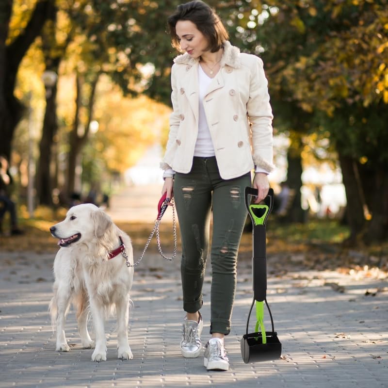 Grosser Hundekotschaufel 80 cm Extra langer Griff faltbarer Kotenentferner Greifer Picker für den Au