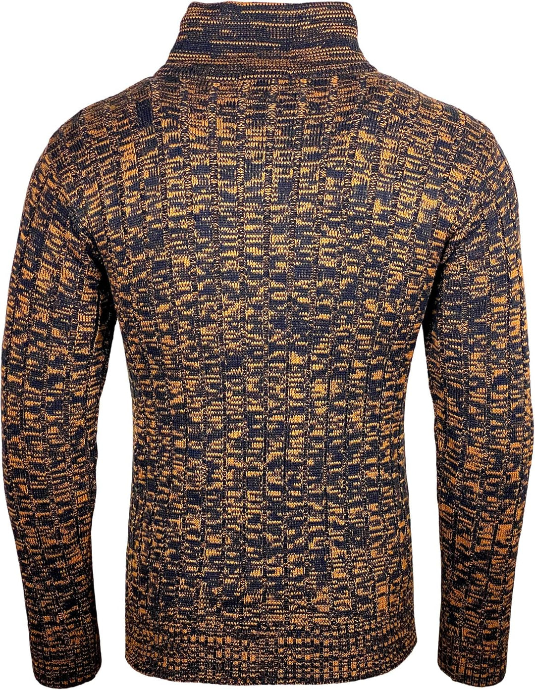 Subliminal Mode Herren Pullover aus grobem Strick mit Schalkragen BX292 M Marine, M Marine