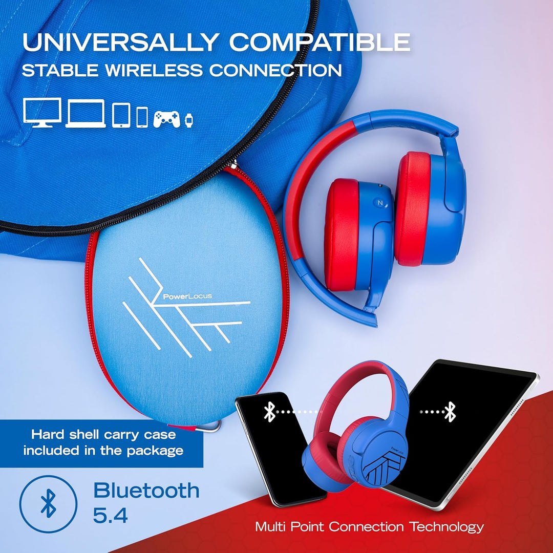 PowerLocus Bluetooth Kinder Kopfhörer, Aktive Noise Cancelling Kopfhörer Kinder, 74/85/94dB Sichere