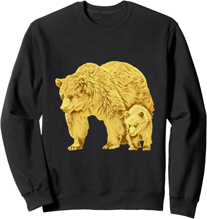 Grizzly Grizzlybär Bären Bär Raubtier Krallen Zähne Sweatshirt