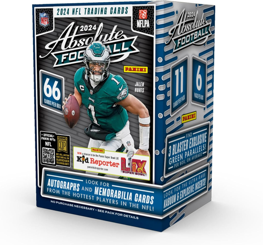 2024 Panini Absolute Fussball NFL-Sammelkarten Blasterbox