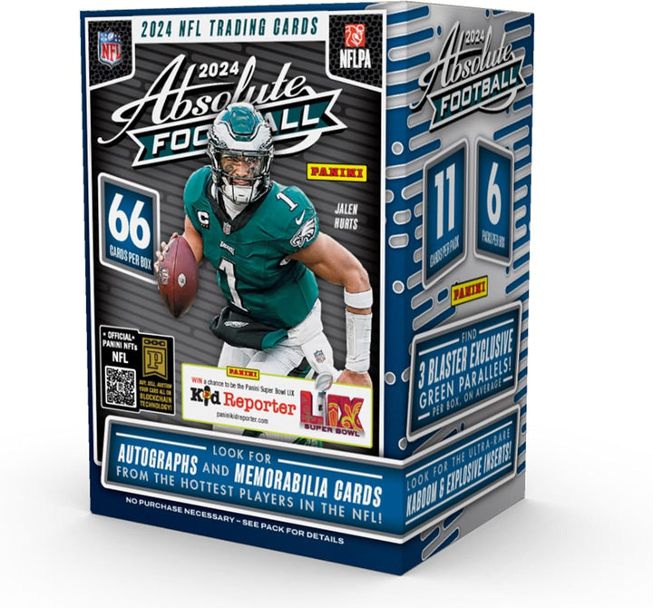 2024 Panini Absolute Fussball NFL-Sammelkarten Blasterbox